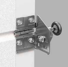 Alutech door hinge assembly